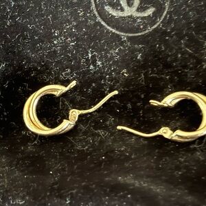 Estate Gold Hoop Earrings